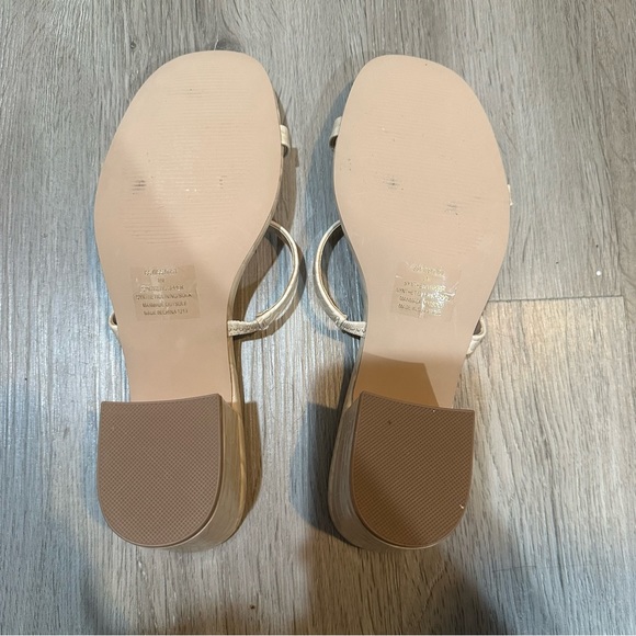 Steve Madden Strappy Block Heel Sandals, Cream Crocodile, Size 8 - Picture 3 of 6